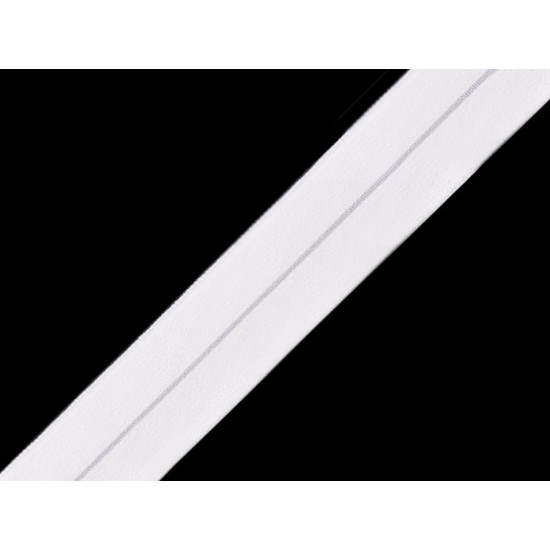 Fold over edge elastic width 20 mm - Very light grey (80 Meters)