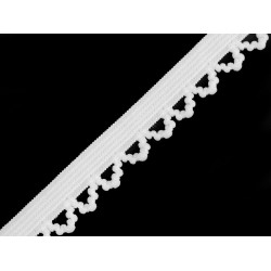 Decorative elastic width 10 mm - White (100 Meters)