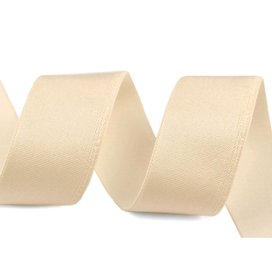 Satin elastic 25 mm - White (1 Meter)