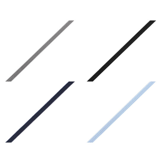 Flat elastic width 3 mm - Grey (200 Meters)