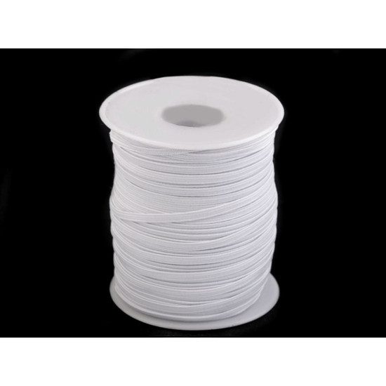 Flat elastic width 3 mm - Grey (200 Meters)