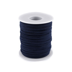Flat elastic width 3 mm - Blue dark (200 Meters)