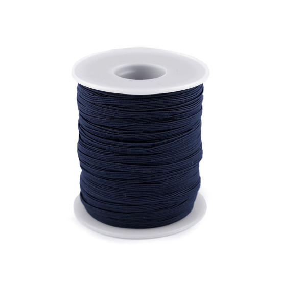 Flat elastic width 3 mm - Grey (200 Meters)