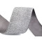 Elastico con lurex, larghezza: 40 mm - Grigio (1 Metro)