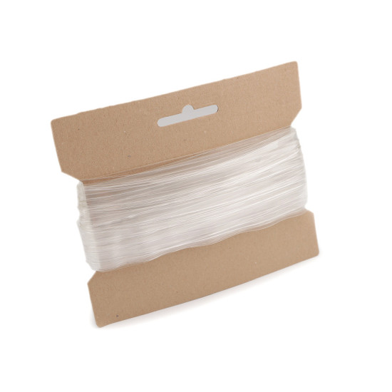 Bande élastique transparente en silicone, largeur 15 mm - Transparent (20 Mètres) Bande élastique transparente en silicone, largeur 15 mm - Transparent (20 Mètres)