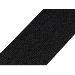 Woven elastic, width 60 mm - Black (20 Meters)