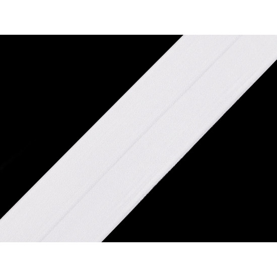 Fold over elastic, width 40 mm - Black (1 Meter)