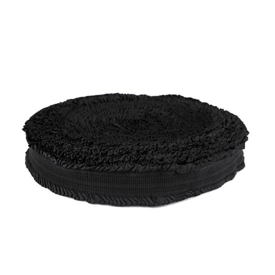 Decorative elastic width 48 mm - Black (20 Meters)