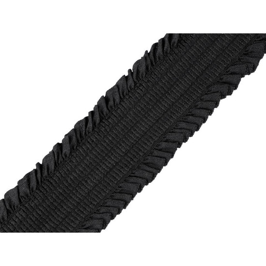 Decorative elastic width 48 mm - Black (20 Meters)