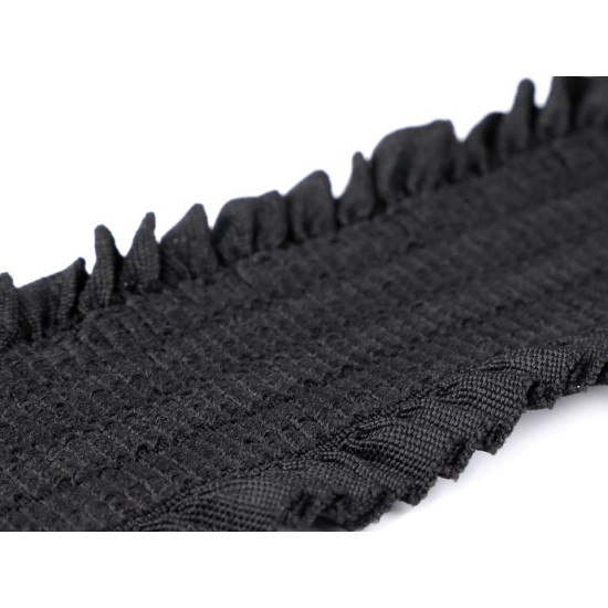 Decorative elastic width 48 mm - Black (20 Meters)