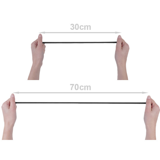 Flat knitted elastic width 4 mm - Black (5 Meters)