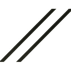 Flat knitted elastic width 4 mm - Black (250 Meters)