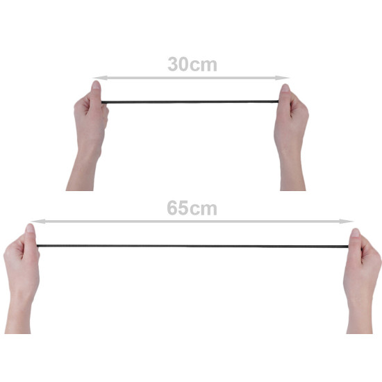 Flat knitted elastic width 3 mm - White (500 Meters)