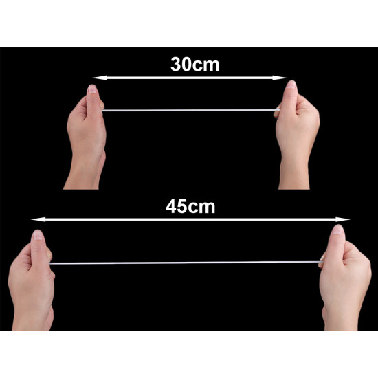 Gummikordel rund ø3 mm - Weiß (50 Meter)