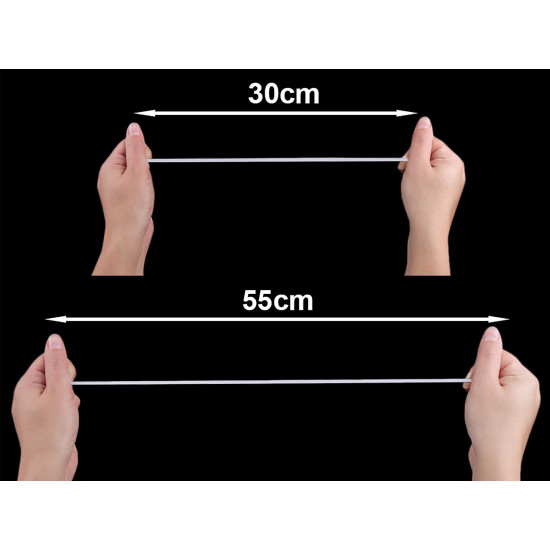 Flat elastic width 4 mm - Black (100 Meters)