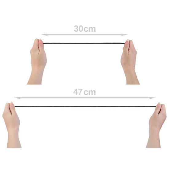Lingerie flat elastic width 6-7 mm - Black (100 Meters)