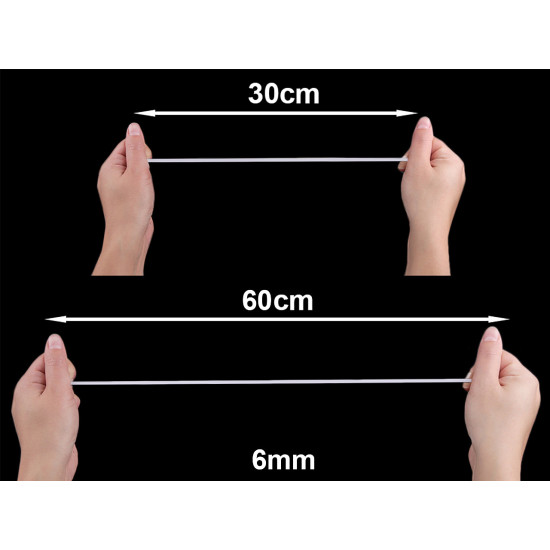 Flat elastic width 6; 8; 13 mm set - White (5 Sets) Flat elastic width 6; 8; 13 mm set - White (5 Sets)