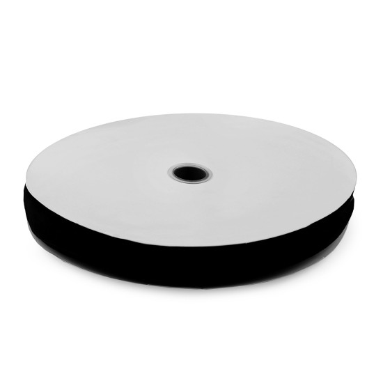 Tasiemka aksamitka elastyczna szerokość 30 mm - Czarny (1 Metr) Tasiemka aksamitka elastyczna szerokość 30 mm - Czarny (1 Metr)
