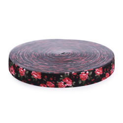 Sewing elastic band, printed width 30 mm - Black (1 Meter)