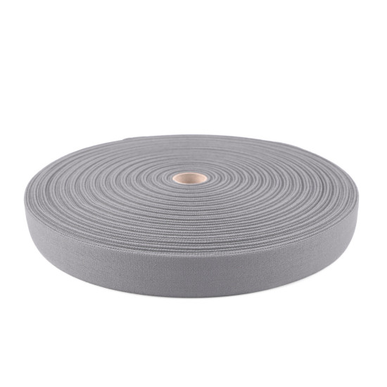 Soft woven elastic, width 35 mm - Lightgrey (25 Meters)