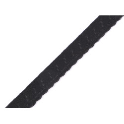 Decorative elastic width 10 mm - Black (18 Meters)