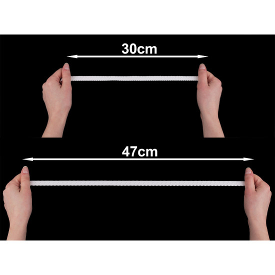 Decorative elastic width 10 mm - Very light grey (20 Meters)