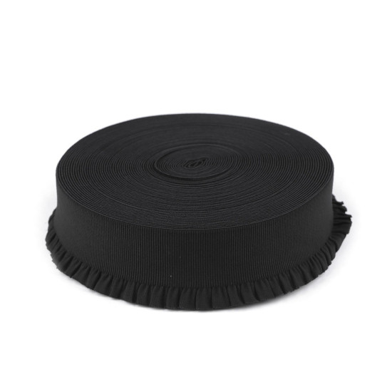 Single frill elastic ribbon width 53 mm - Dark green (20 Meters) Single frill elastic ribbon width 53 mm - Dark green (20 Meters)