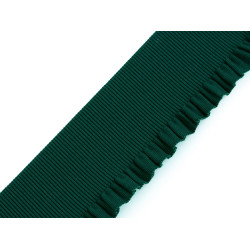 Single frill elastic ribbon width 53 mm - Dark green (1 Meter)