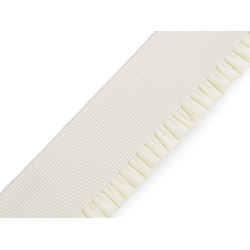 Single frill elastic ribbon width 53 mm - Creamy light (1 Meter)