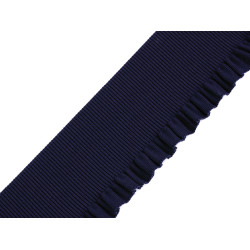 Single frill elastic ribbon width 53 mm - Blue dark (1 Meter)