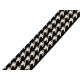 Elastic, soft width 40 mm houndstooth - Black (20 Meters)