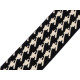 Elastic, soft width 40 mm houndstooth - Black (20 Meters)
