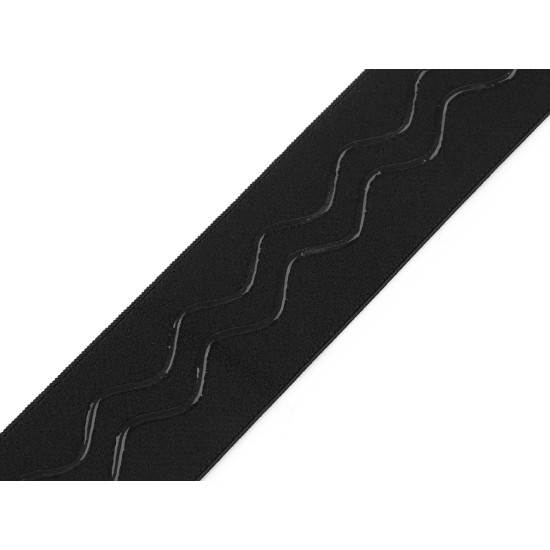 Elastic non-slip band / silicone backed gripper width 40 mm - Black (1 Meter) Elastic non-slip band / silicone backed gripper width 40 mm - Black (1 Meter)