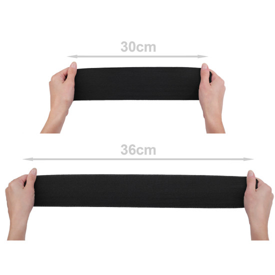 Woven elastic, width 80 mm - White (1 Meter)