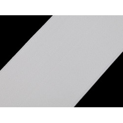 Woven elastic, width 80 mm - White (1 Meter)