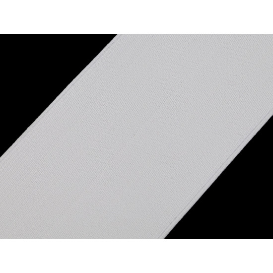 Woven elastic, width 80 mm - White (1 Meter)