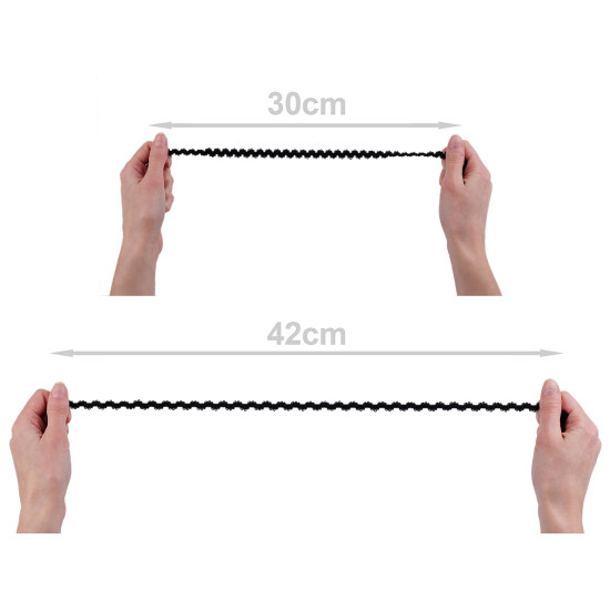 Decorative elastic width 10 mm - Off white (45 Meters)