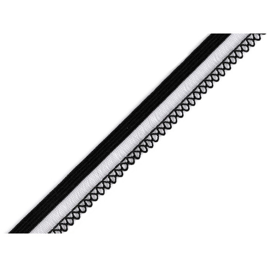 Decorative elastic width 14 mm - Black (90 Meters)