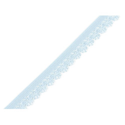 Decorative elastic, width 13 mm - Blue ice (18 Meters)