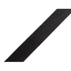 Satin bra strap elastic, width 20 mm - Black (10 Meters)