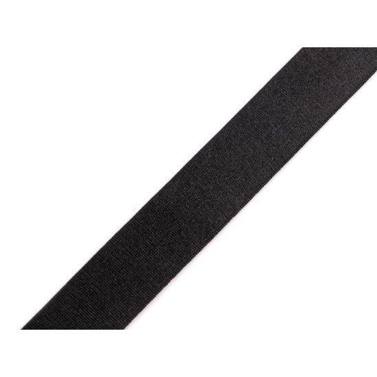 Satin bra strap elastic, width 20 mm - Black (90 Meters)