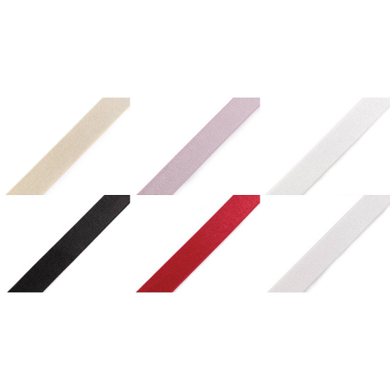 Satin bra strap elastic, width 20 mm - Black (90 Meters)