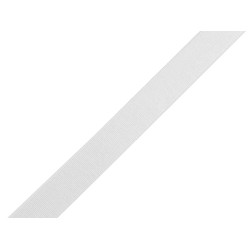 Satin bra strap elastic, width 15 mm - White (10 Meters)