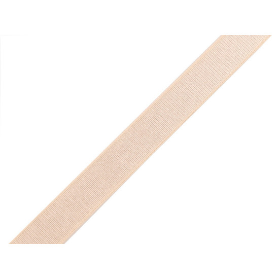 Satin bra strap elastic, width 15 mm - Cream lightest (90 Meters) Satin bra strap elastic, width 15 mm - Cream lightest (90 Meters)