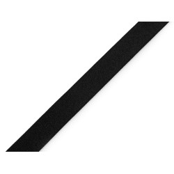 Satin bra strap elastic, width 15 mm - Black (10 Meters)