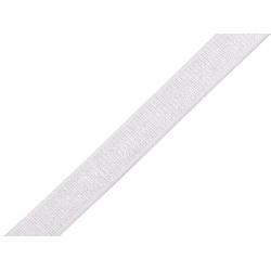 Satin bra strap elastic, width 8 mm - White (1 Meter)