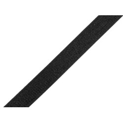 Satin bra strap elastic, width 8 mm - Black (1 Meter)