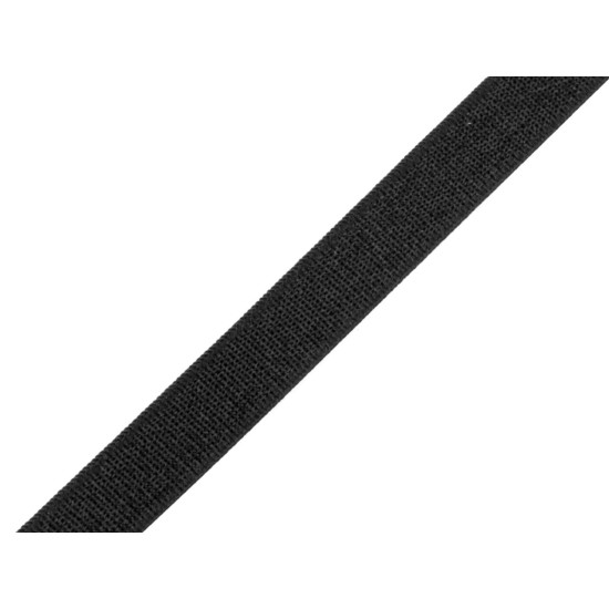 Satin bra strap elastic, width 8 mm - Black (1 Meter)