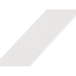 Elastic with twill pattern for belts and suspenders, width 40 mm - Off white (1 Meter)