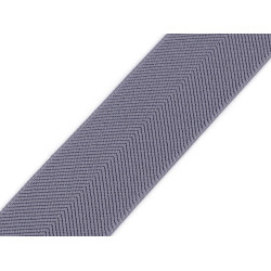 Elastic with twill pattern for belts and suspenders, width 40 mm - Lightgrey (1 Meter)